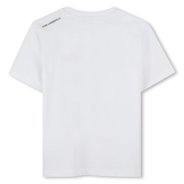 Playera KARL LAGERFELD para niño y adolescentes print Karl blanca